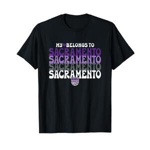 Nba Sacramento Kings My Heart Belongs To Sacramento Stack T-Shirt